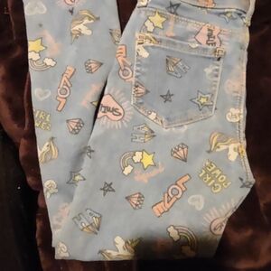 Wonder Nation Blue Jeggings with Unicorn and Rainbow